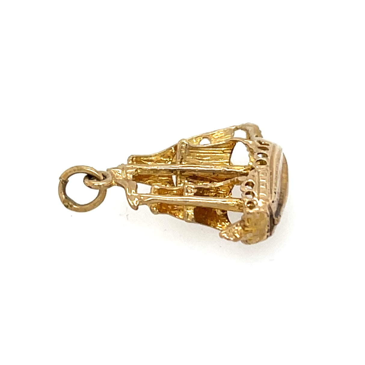Vintage 1975 9ct Gold Galleon Ship Charm Pendant
