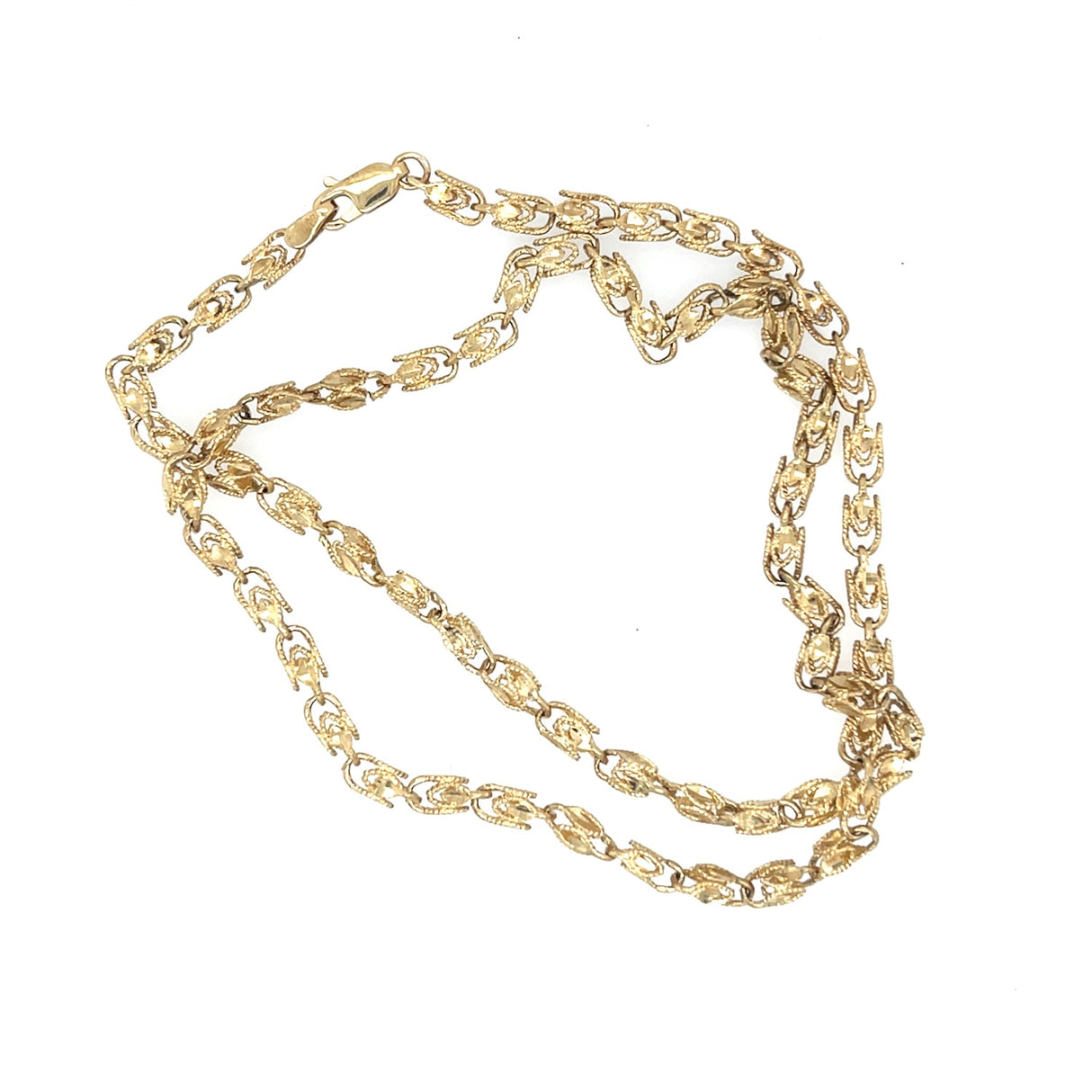 Vintage Gold Fancy Link Necklace