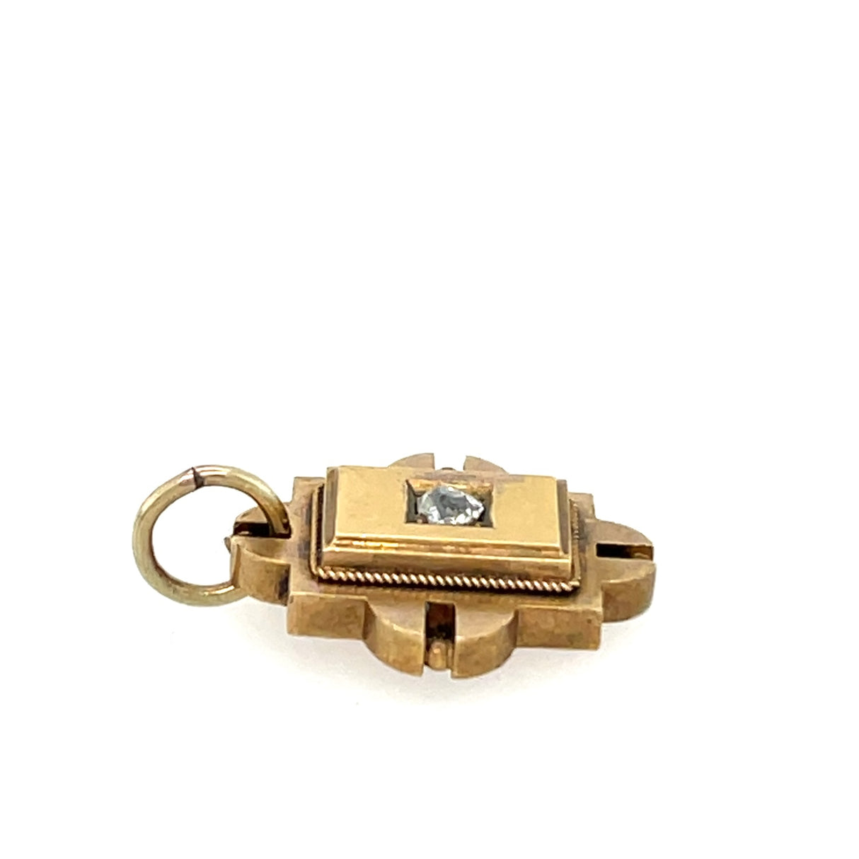 Antique late 19th Century 15ct Gold & Old Cut Diamond Pendant