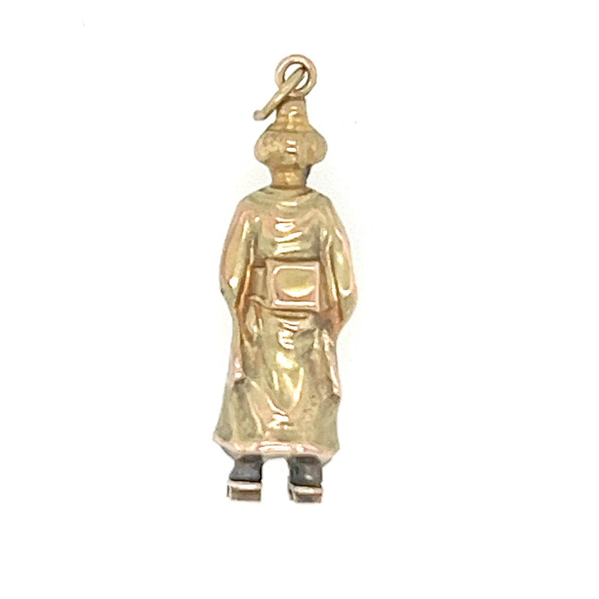 Vintage 9ct gold geisha pendent