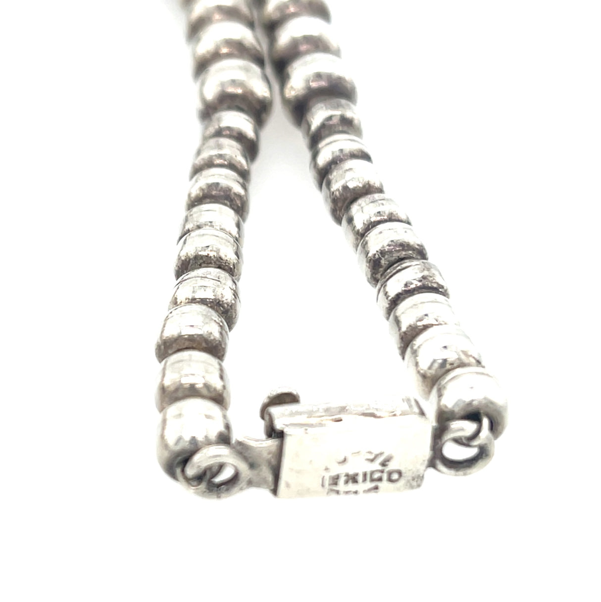 Vintage 1940s Mexican Silver Ball Necklace