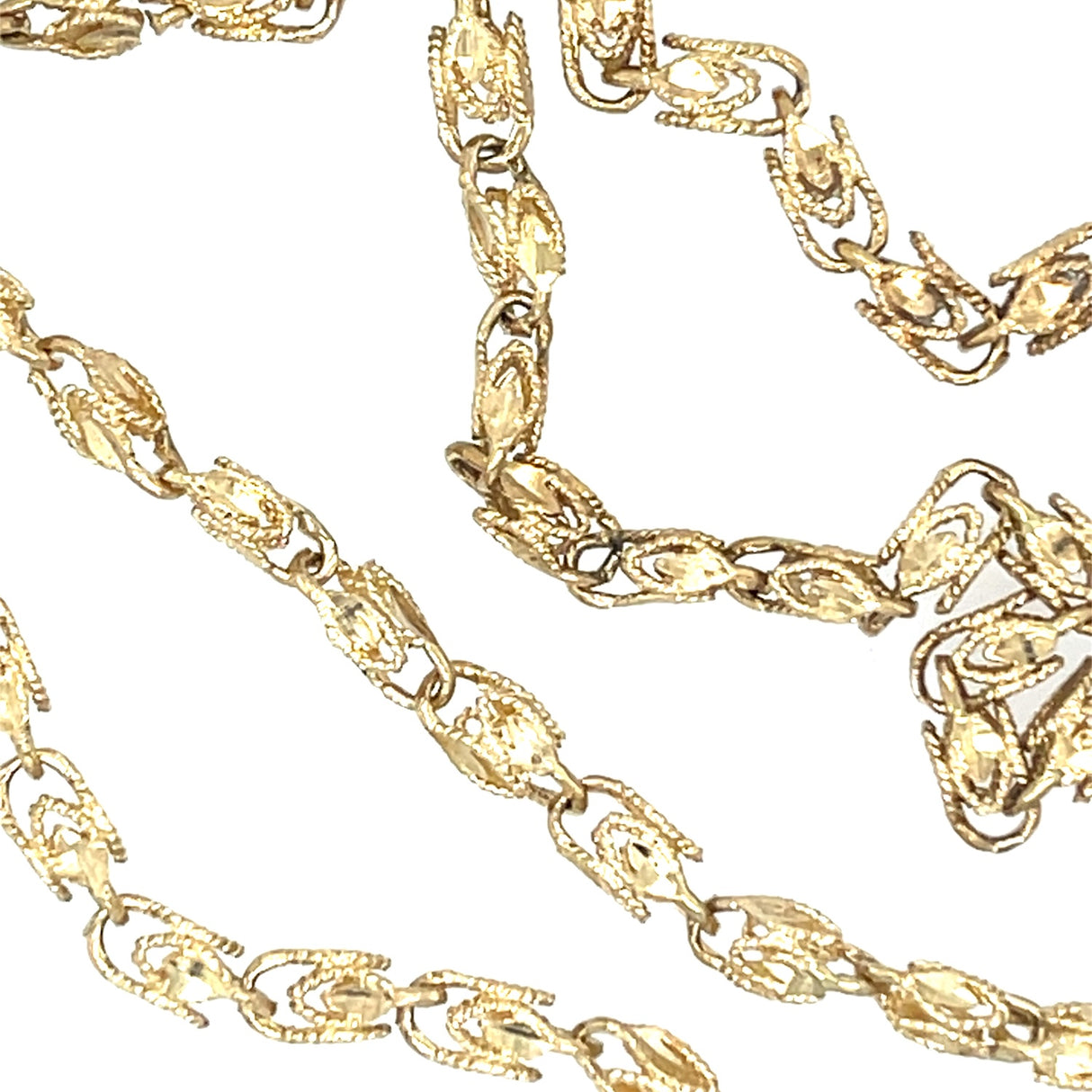 Vintage Gold Fancy Link Necklace