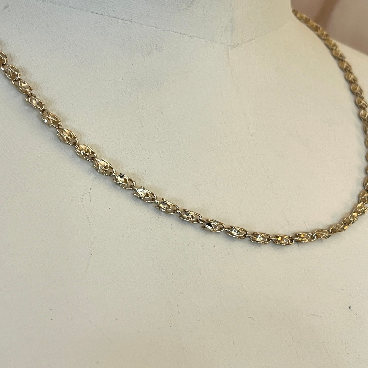 Vintage Gold Fancy Link Necklace