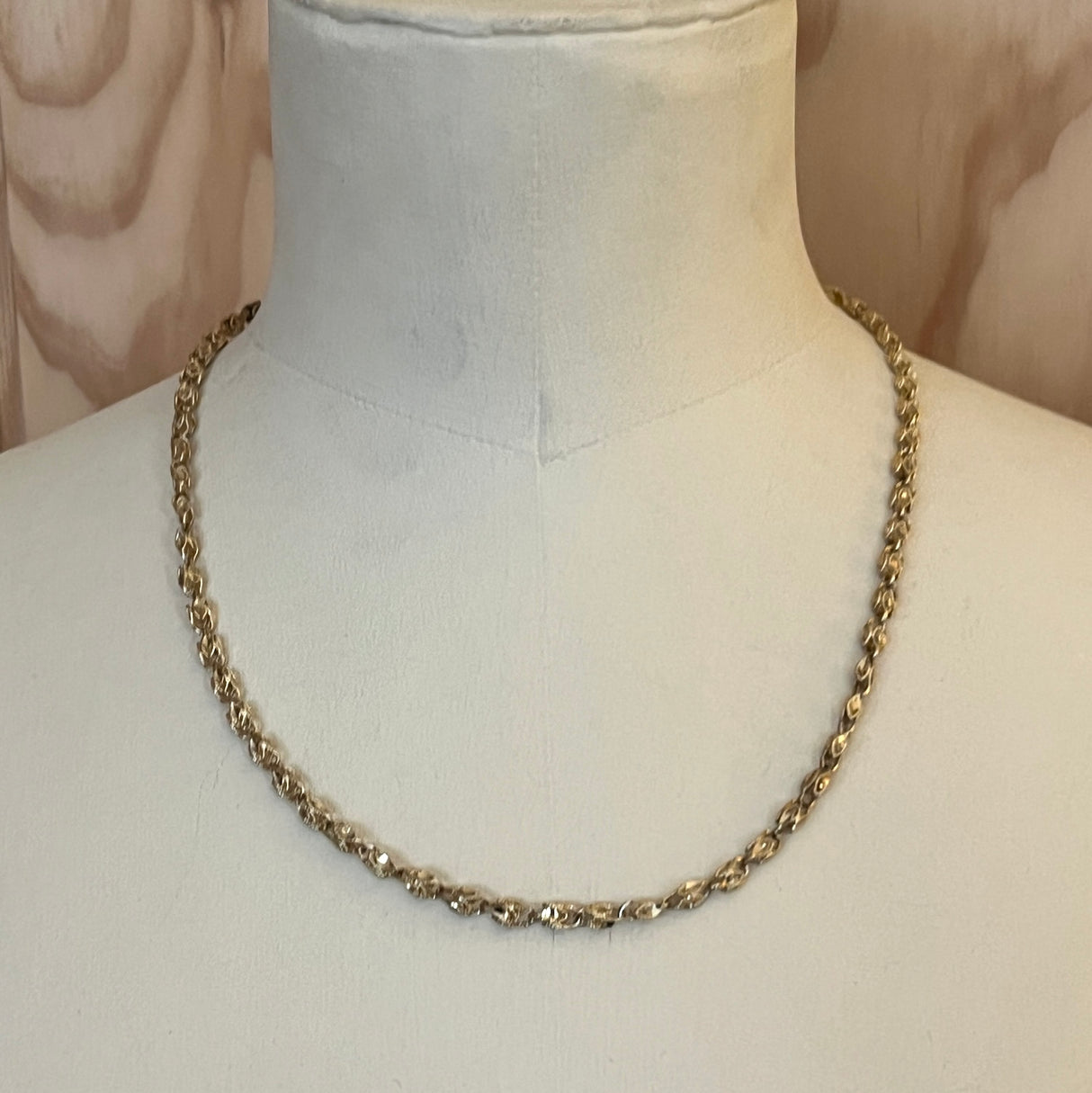 Vintage Gold Fancy Link Necklace