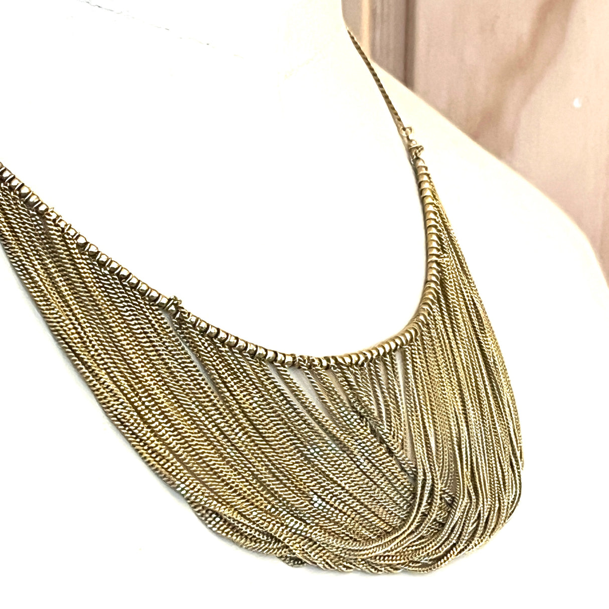 Vintage Retro Gold Multi-strand Swag Necklace