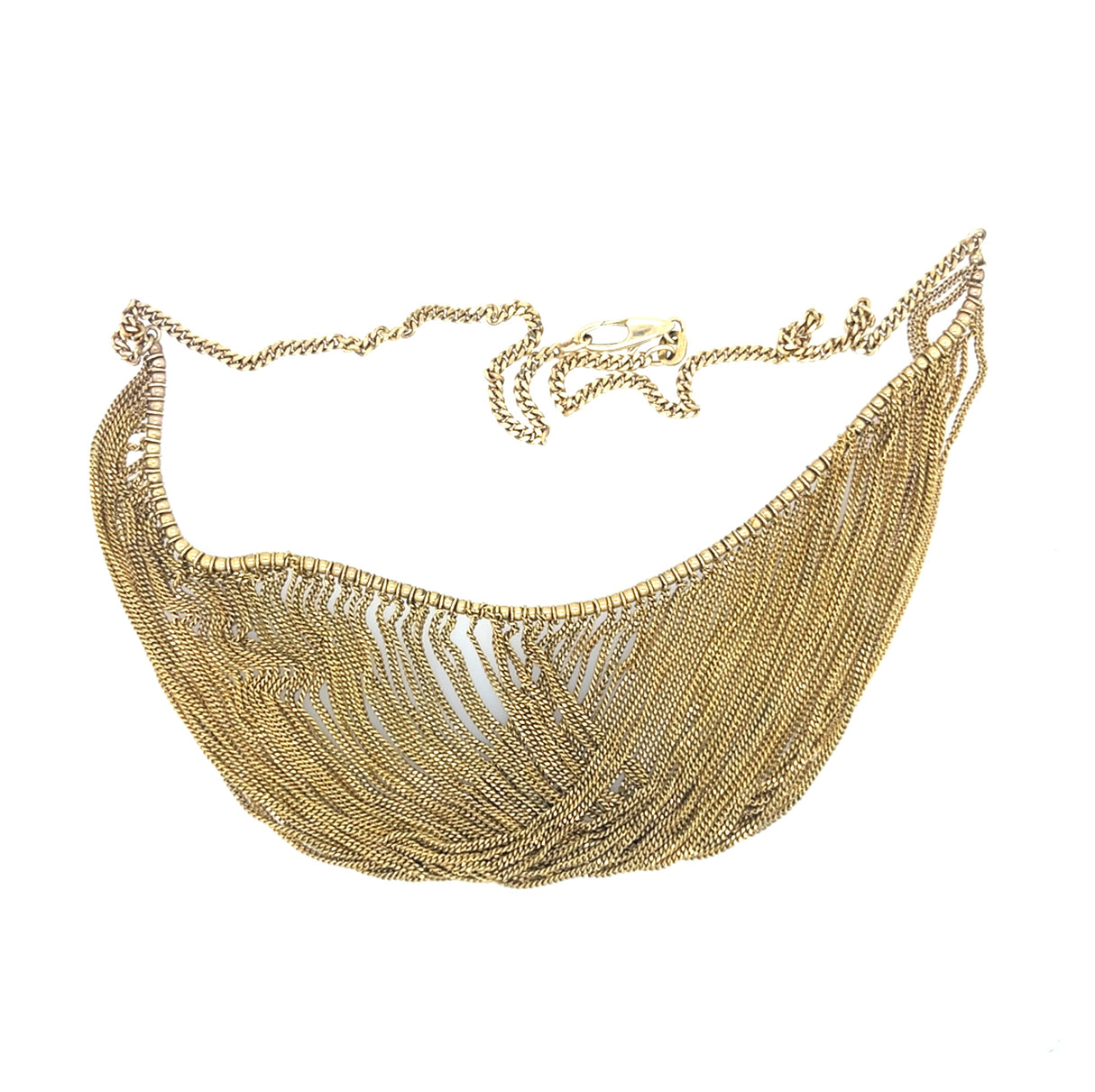 Vintage Retro Gold Multi-strand Swag Necklace