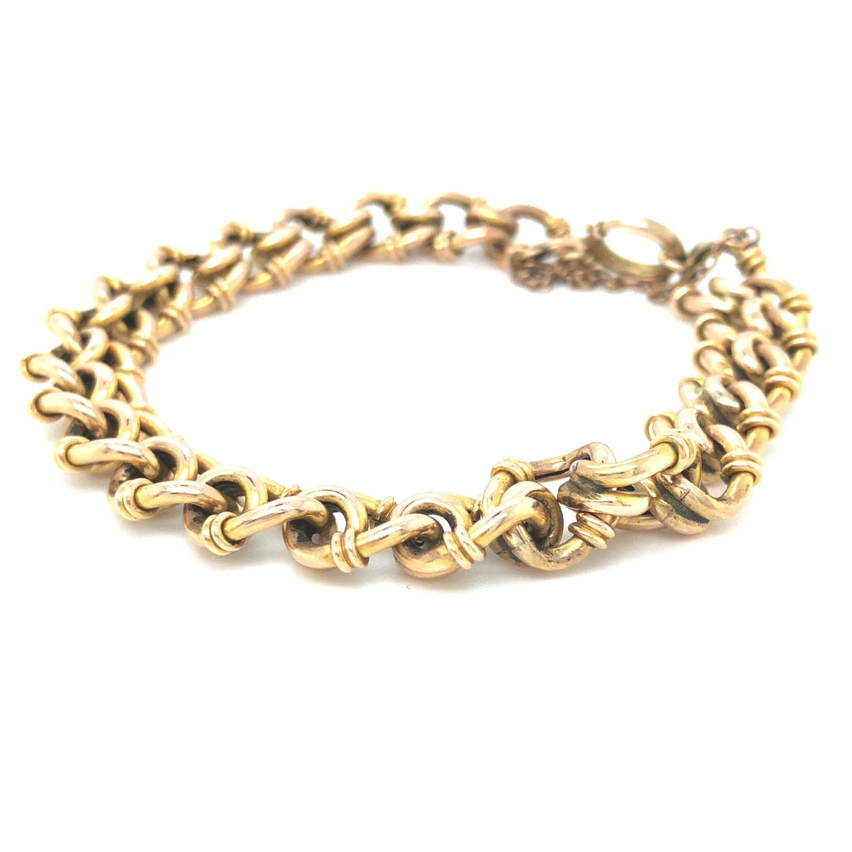 14k Fancy Rope-Link Vintage Bracelet The Vintage Jewellery Company