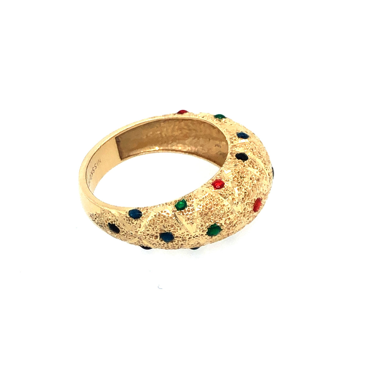 14k Gold and Enamel Ring The Vintage Jewellery Company