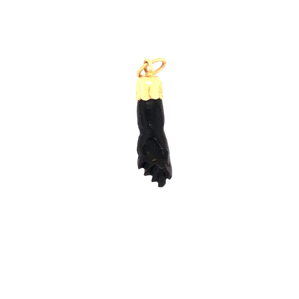 18ct Gold & Onyx Figa Hand Pendant Charm