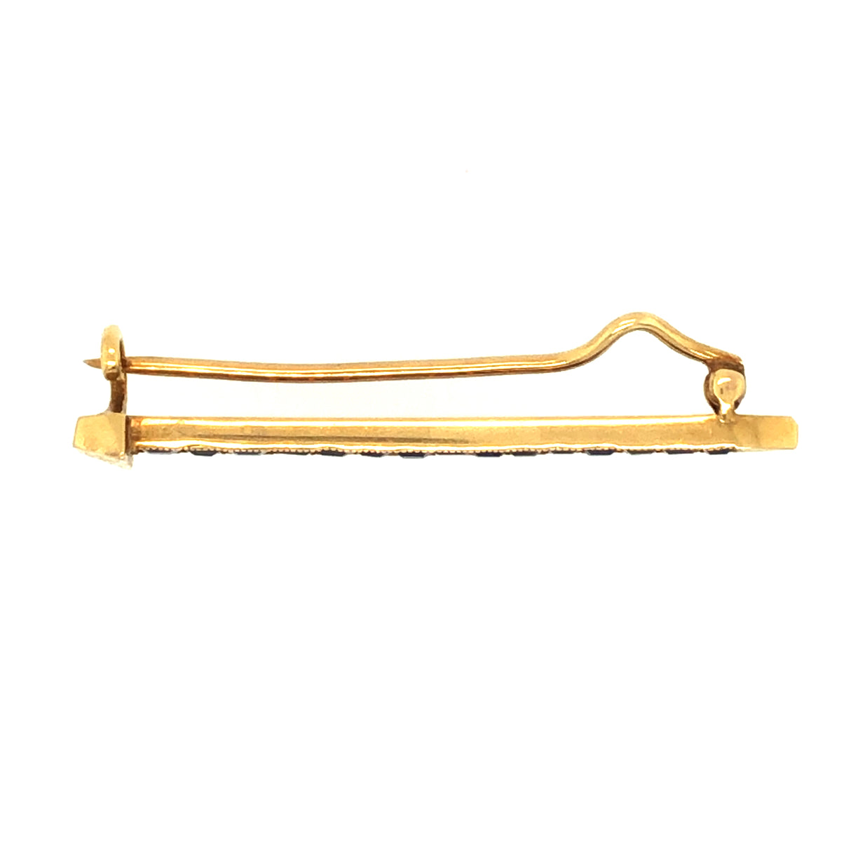 18k Gold & Sapphire Vintage Nail Brooch