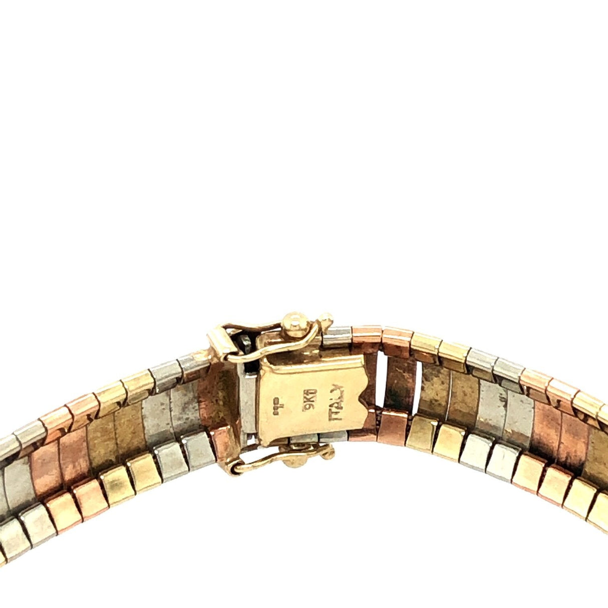 1930s Tri-Coloured Gold Link Bracelet The Vintage Jewellery Company