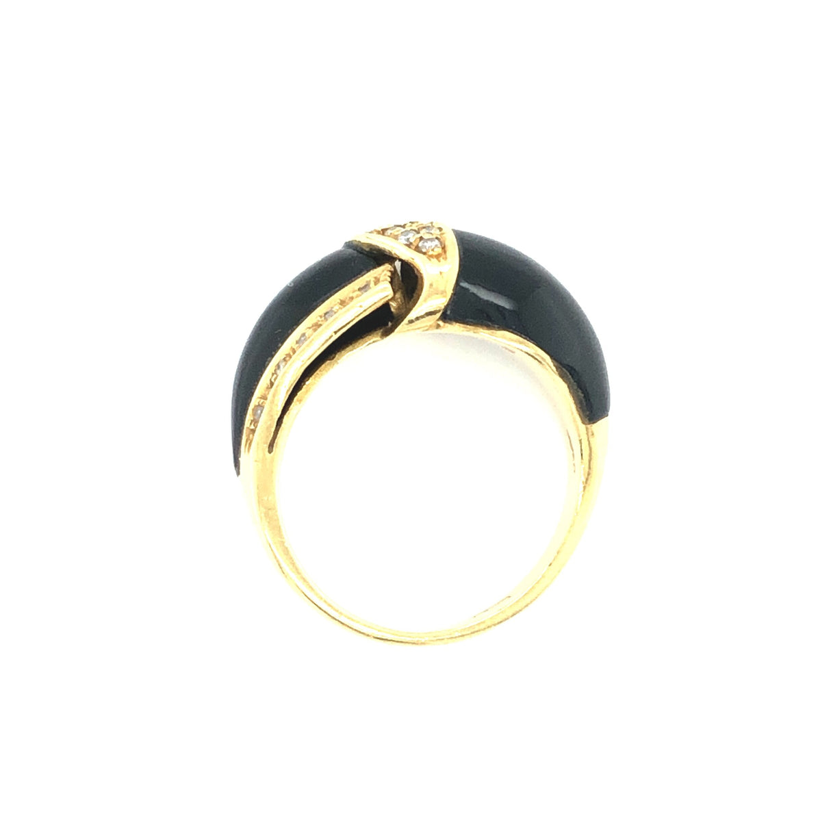 1950s Onyx and Diamond Ring The Vintage Jewellery Company