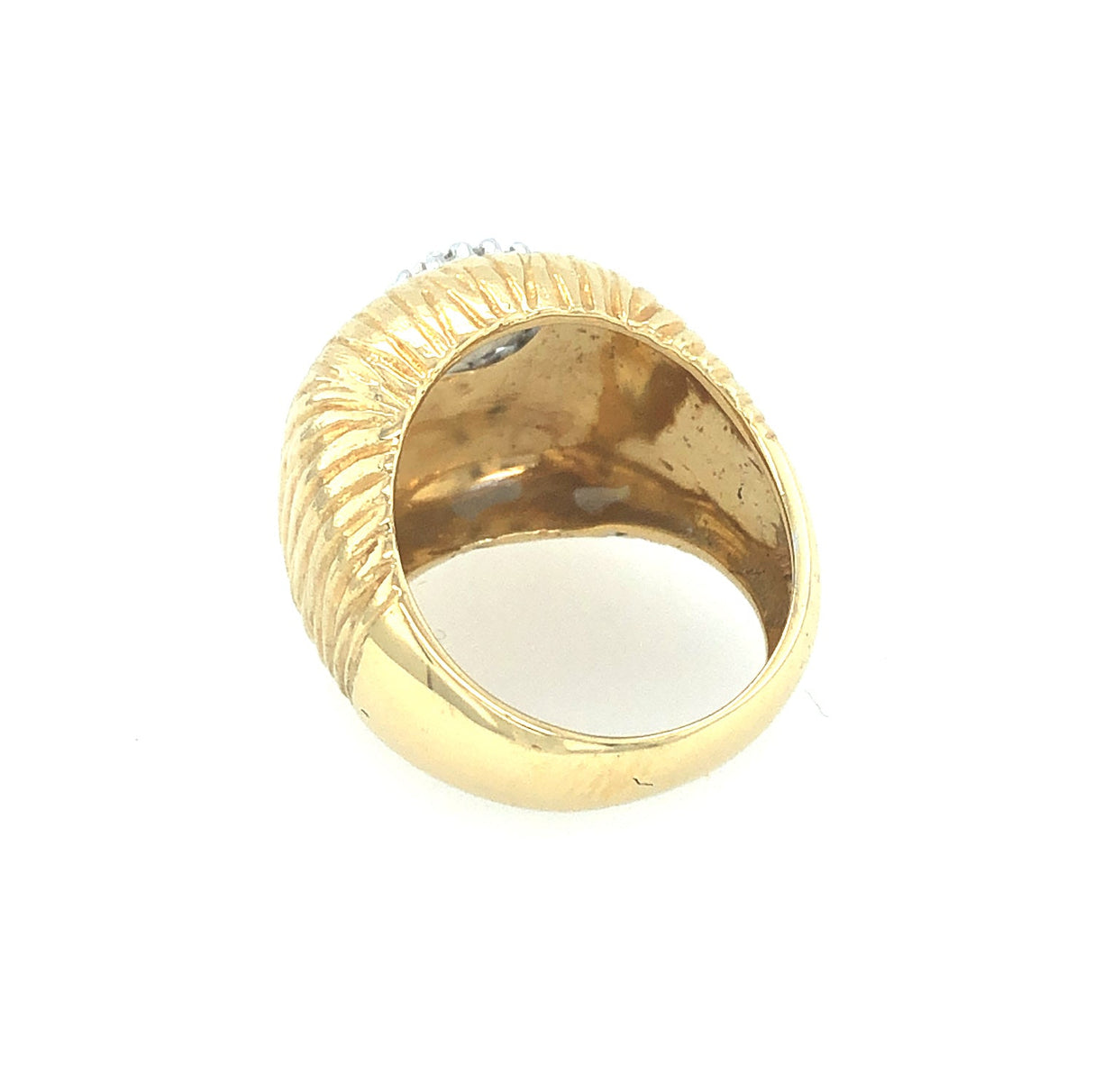 1960s 18k Gold Brilliant Cut Diamond Dress Ring The Vintage Jewellery Company