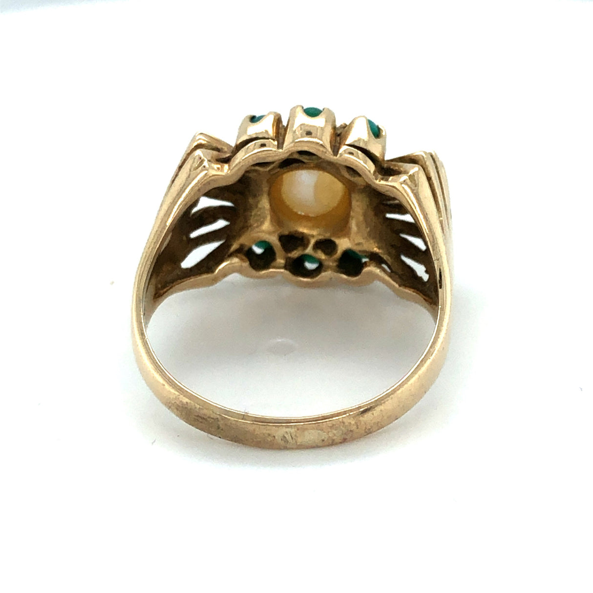 1960s Pearl and Turquoise Statement Ring The Vintage Jewellery Company