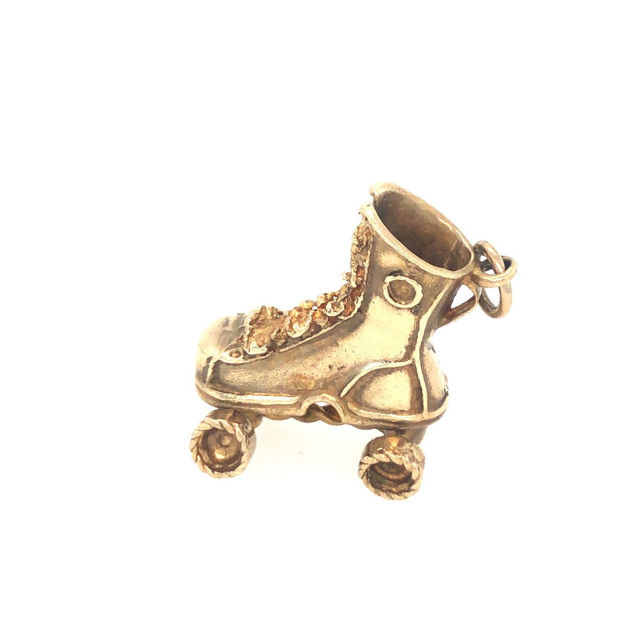 Vintage Mid-Century Gold Roller-skate Pendant