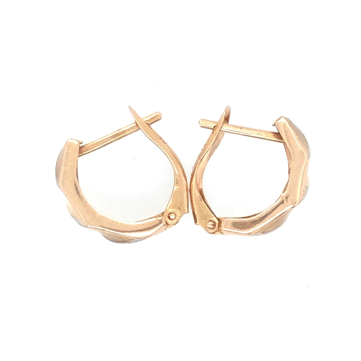 1980's 14k Bi-Coloured Gold Hoop Earrings The Vintage Jewellery Company