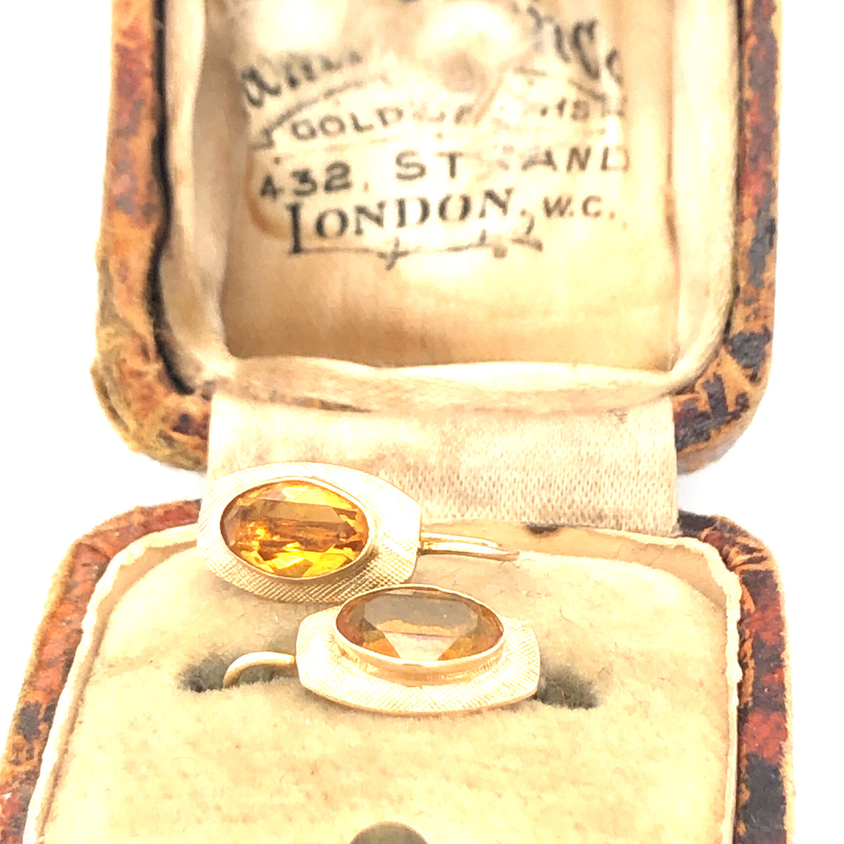 9ct Gold & Citrine Vintage Earrings