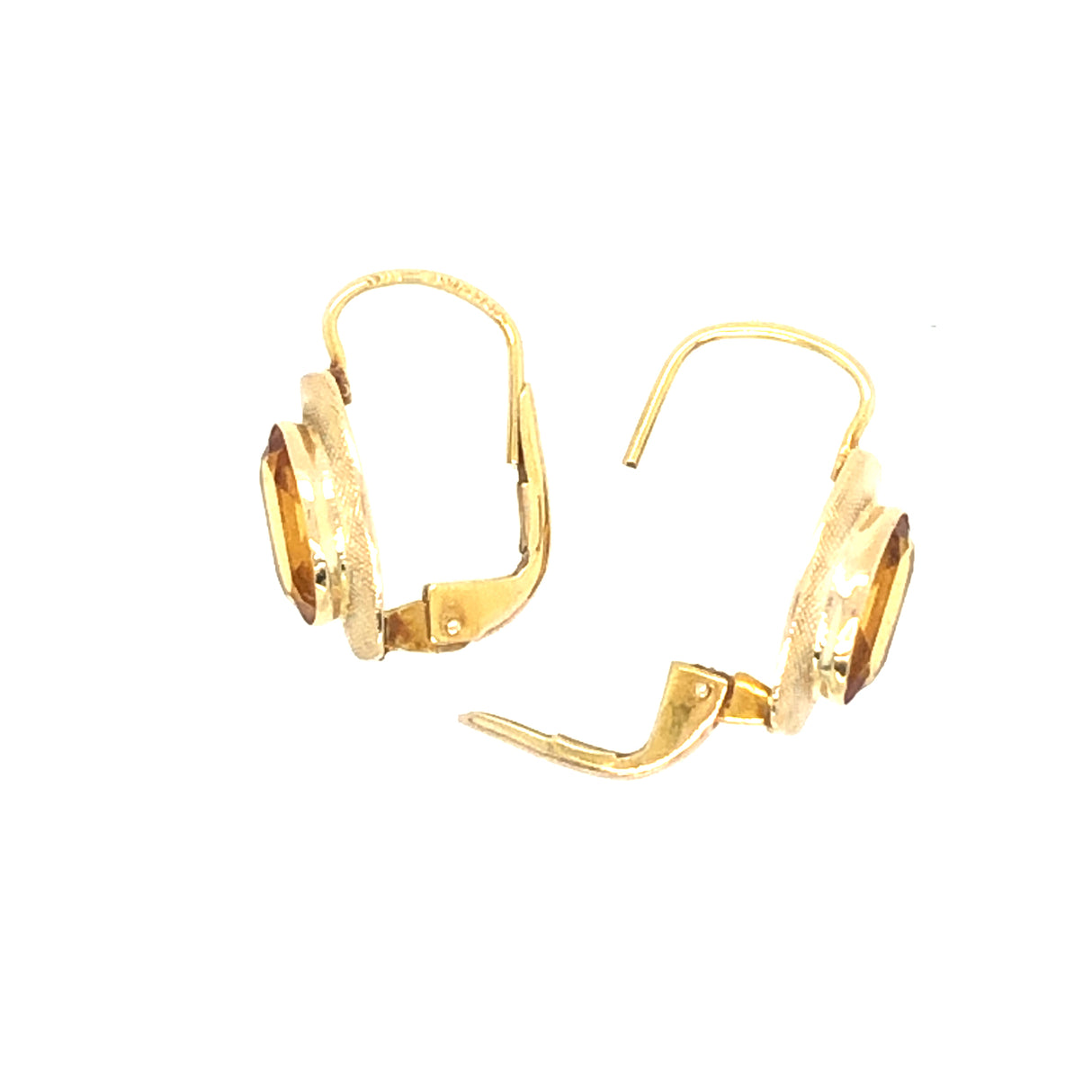9ct Gold & Citrine Vintage Earrings