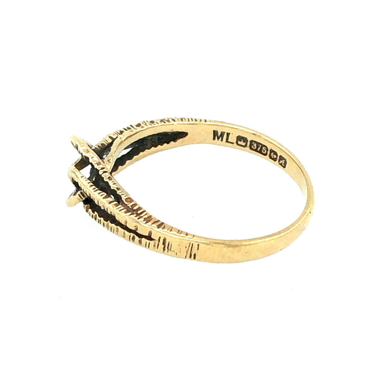 9k Gold Engraved Knot / Lovers Vintage Ring The Vintage Jewellery Company