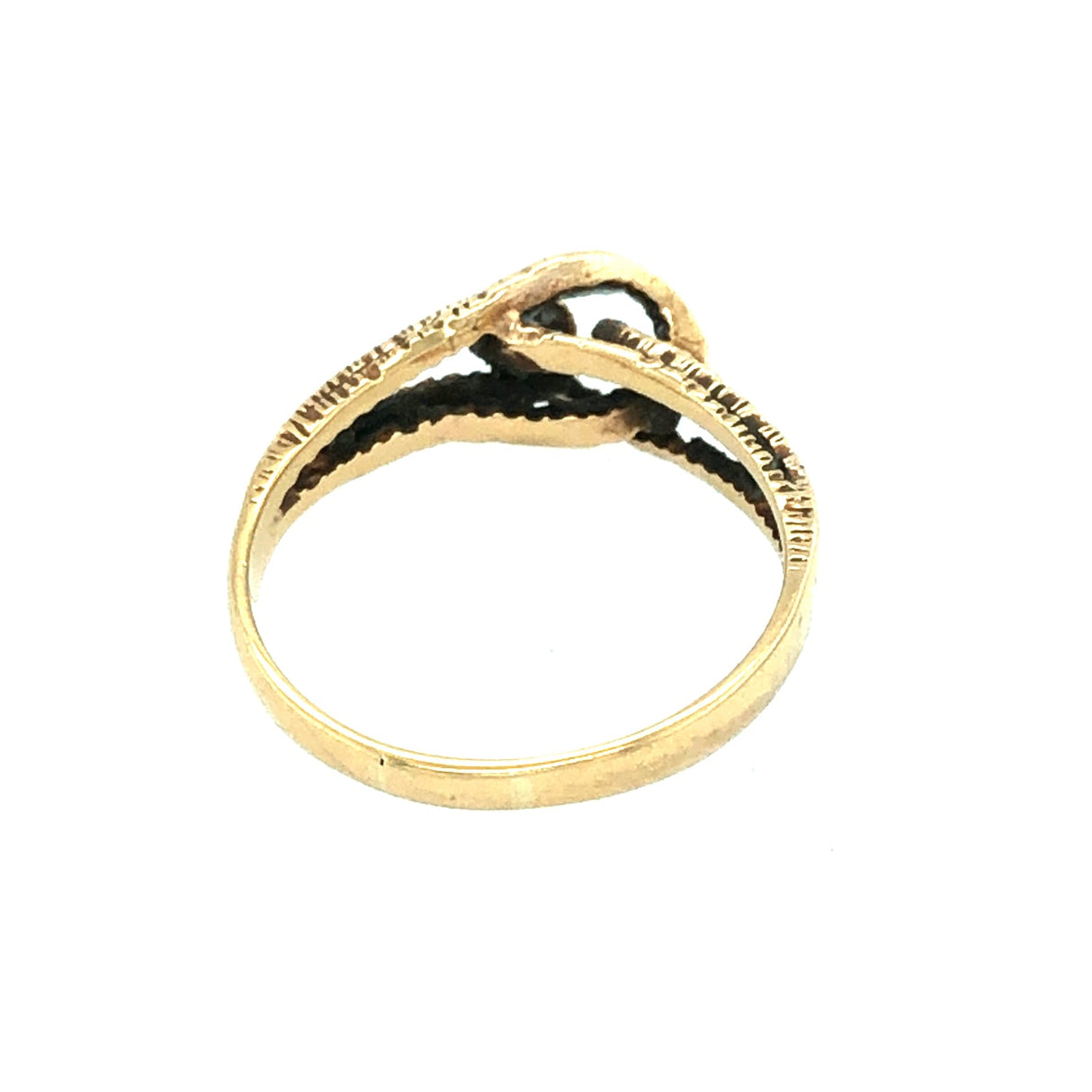 9k Gold Engraved Knot / Lovers Vintage Ring The Vintage Jewellery Company