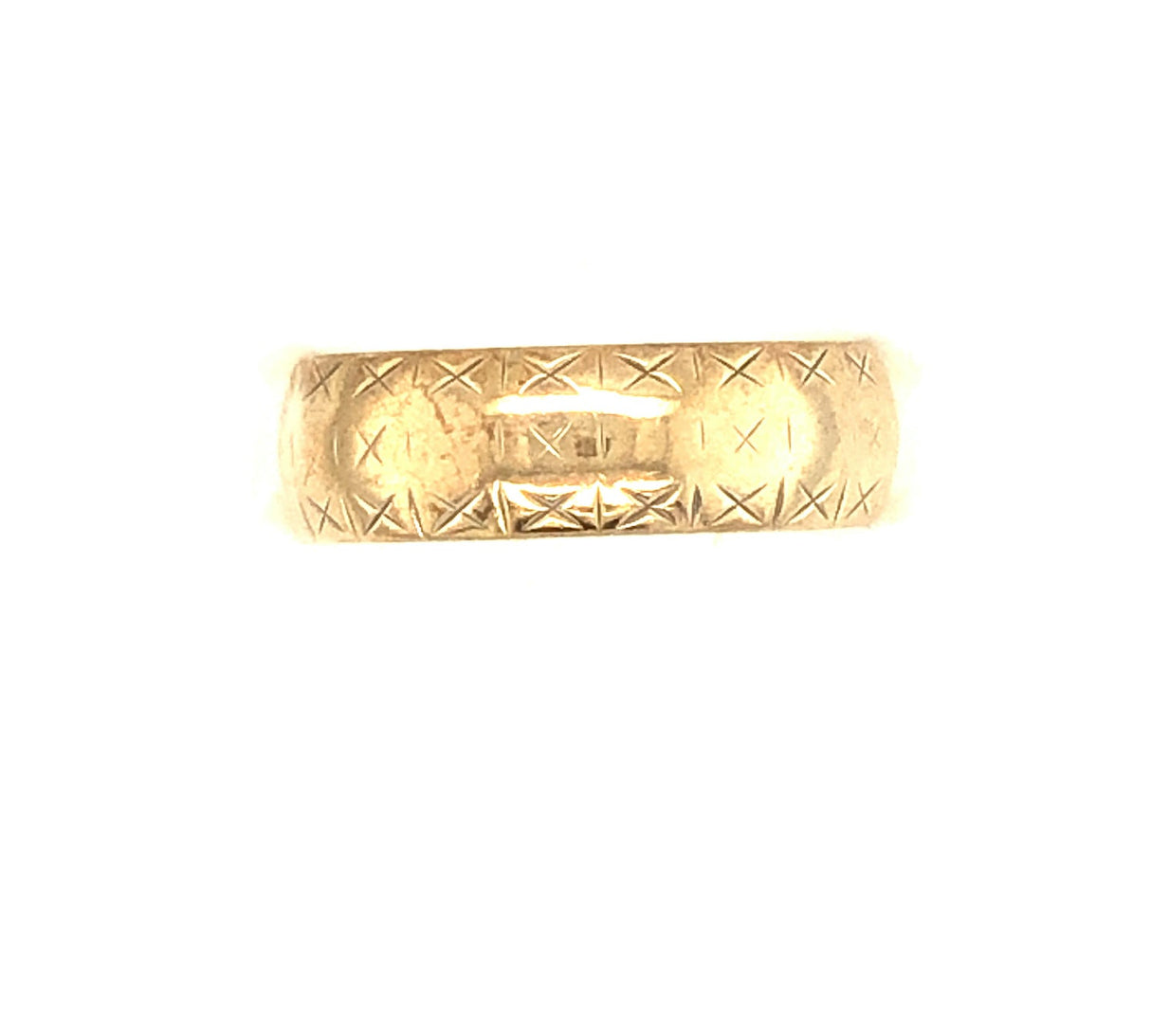 9k Gold Engraved Vintage Ring The Vintage Jewellery Company