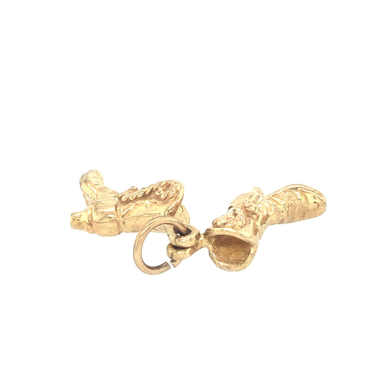 9k Gold Pair of Cowboy Boots Vintage Charm The Vintage Jewellery Company
