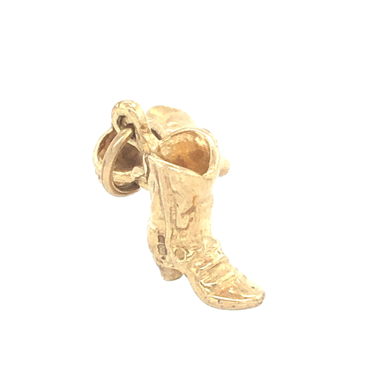 9k Gold Pair of Cowboy Boots Vintage Charm The Vintage Jewellery Company