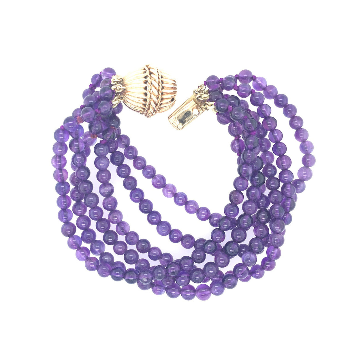 Amethyst and 14K Gold Vintage Bracelet The Vintage Jewellery Company