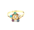 Antique 18ct  Gold Ring with Diamond, Emerald, Pearl, Sapphire, Ruby & Turquoise