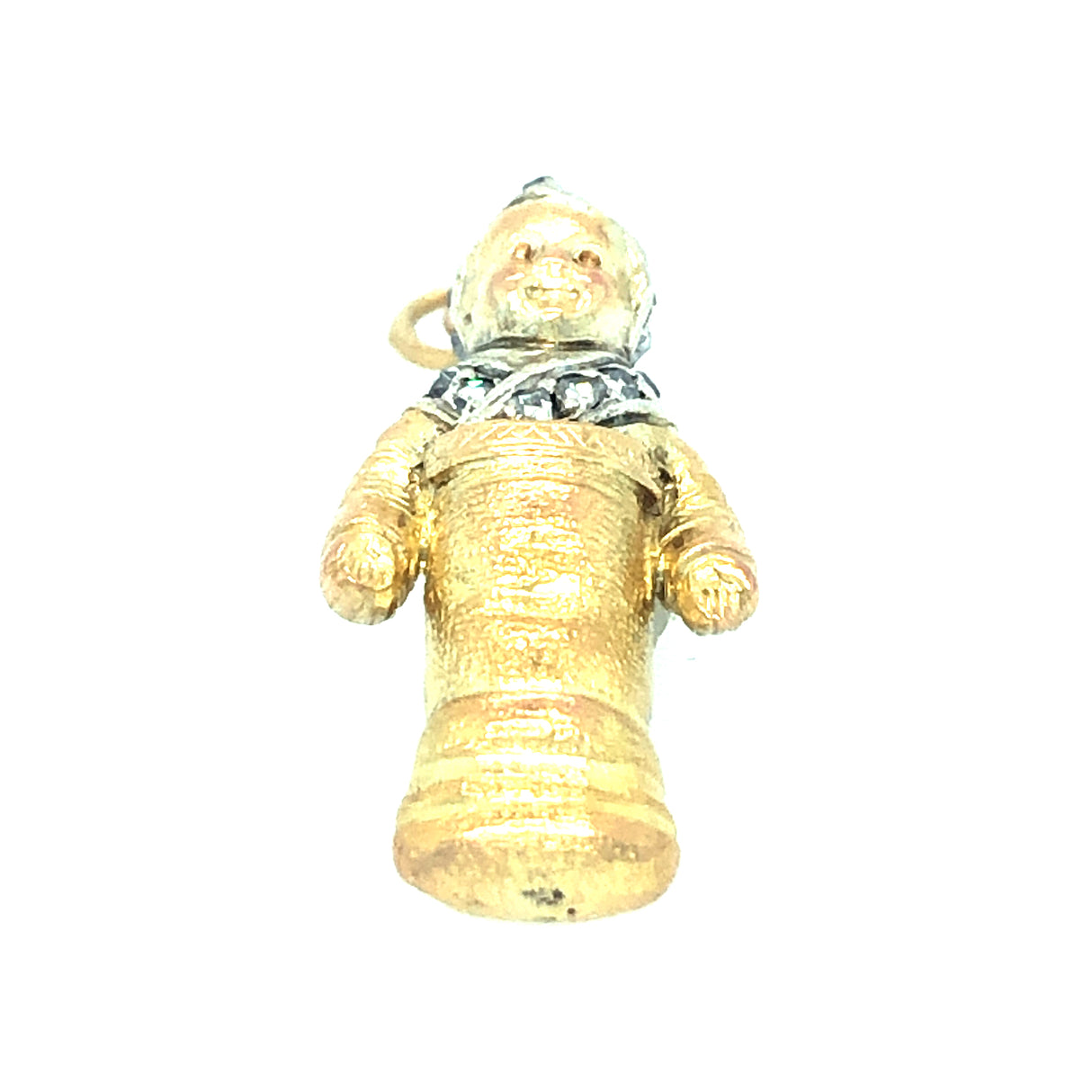 Antique Gold, Silver and Diamond Swaddled Baby Pendant