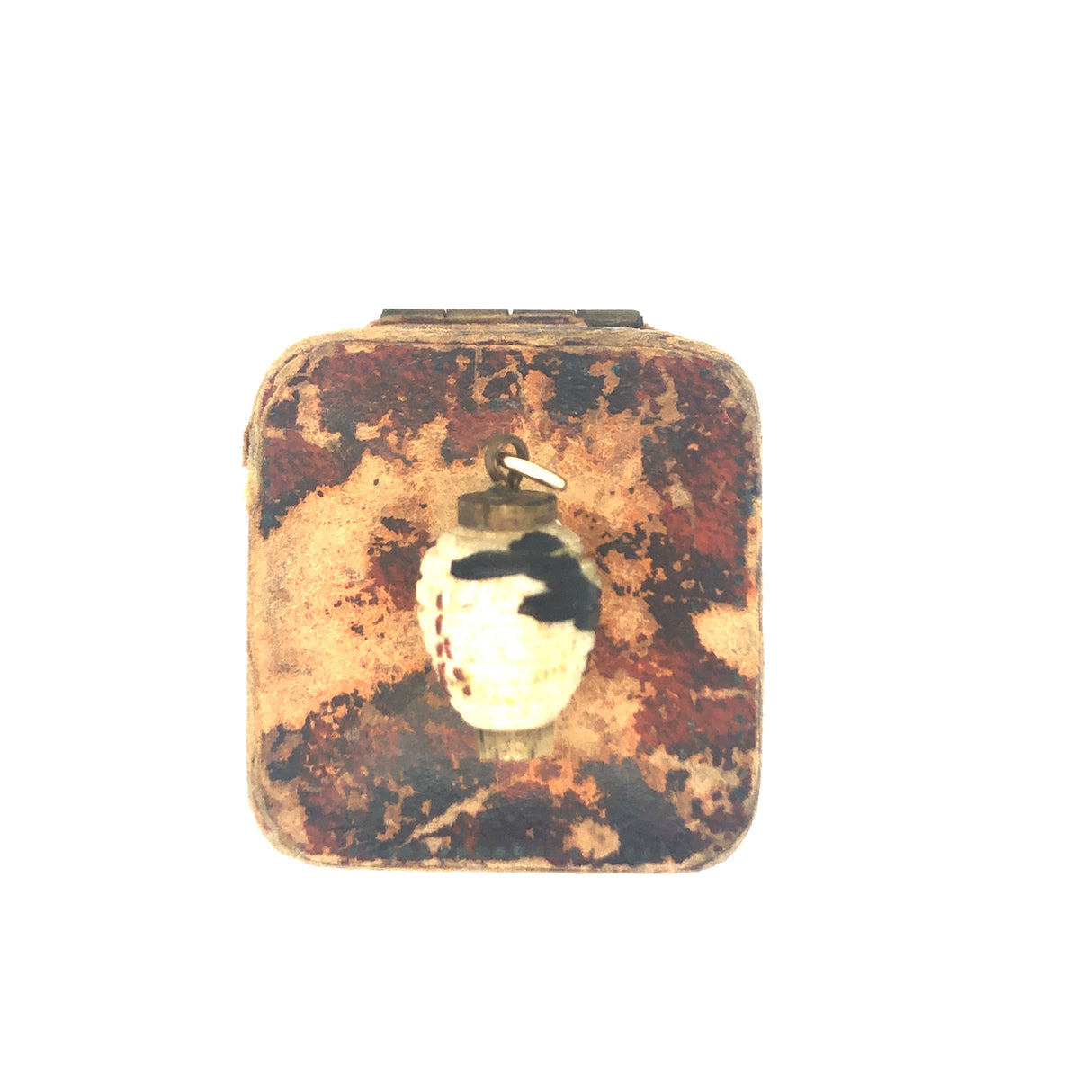 Antique Japanese Lacquered Opening Lantern Pendant