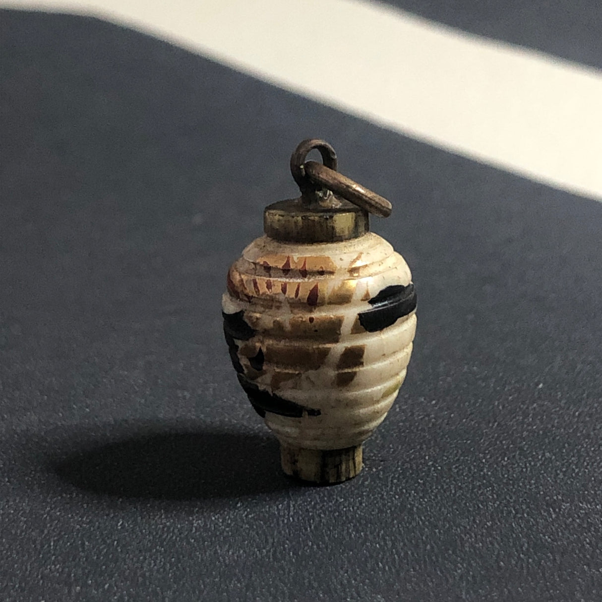 Antique Japanese Lacquered Opening Lantern Pendant