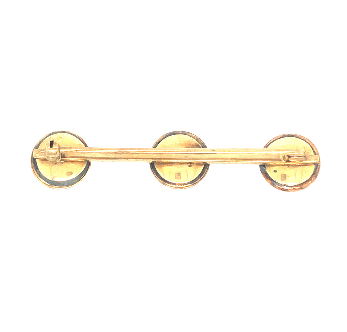 Antique coral gold bar brooch