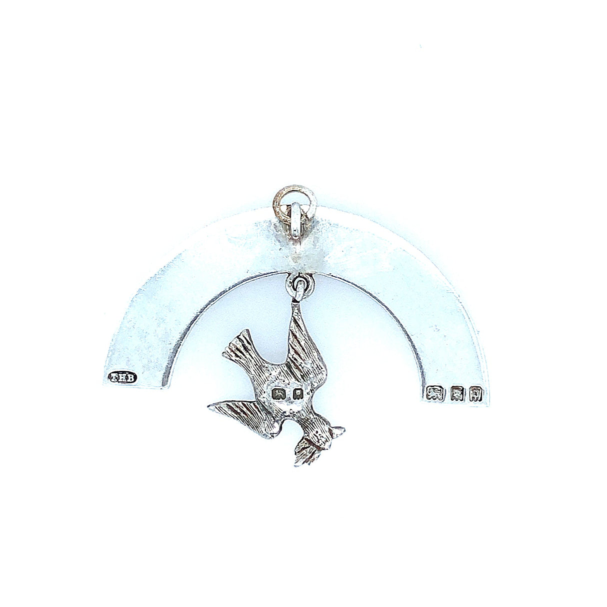 Art Deco Silver Bird Vintage Pendant The Vintage Jewellery Company