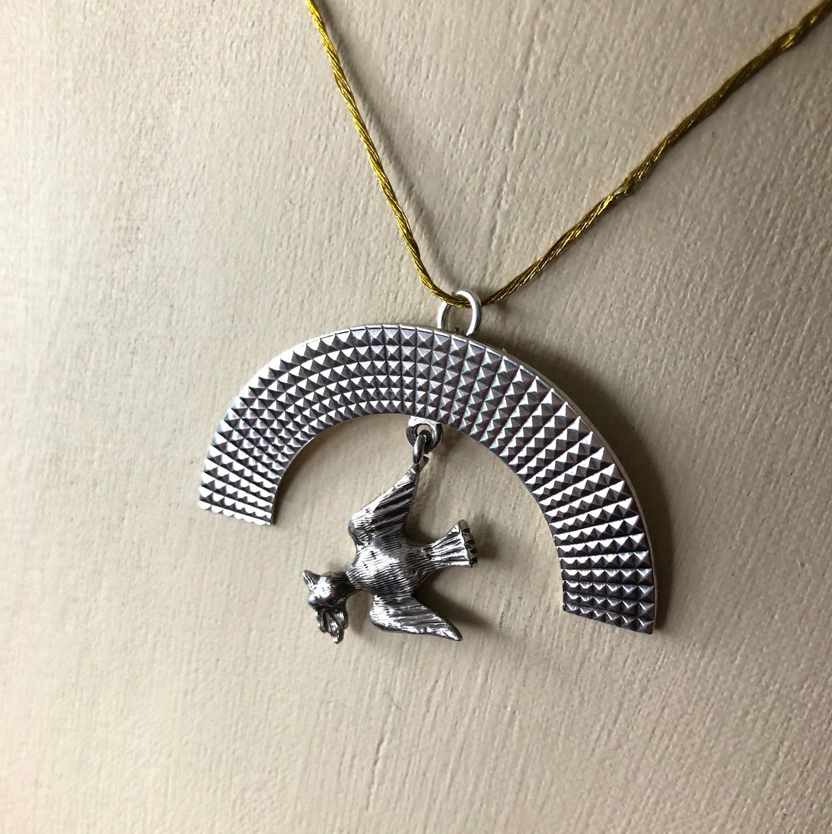 Art Deco Silver Bird Vintage Pendant The Vintage Jewellery Company