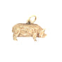 Vintage Cropp  & Farr Mid-Century Gold Pig Pendant