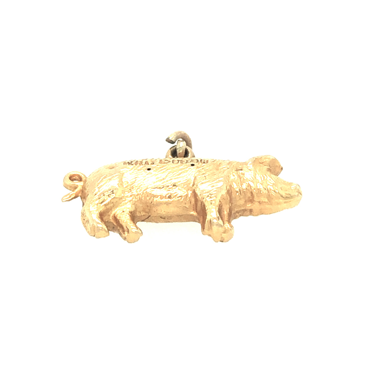 Early 20th Century Gold Pig Charm Pendant