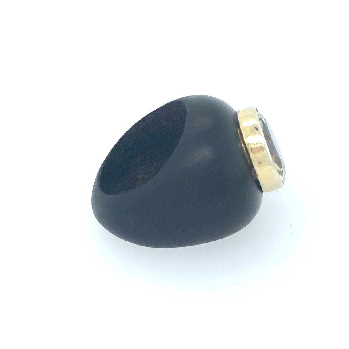 Ebony and Citrine Ring The Vintage Jewellery Company