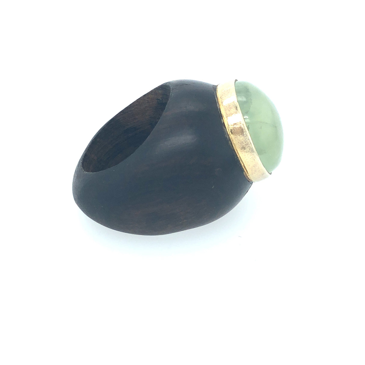 Ebony and Green Onyx Ring The Vintage Jewellery Company