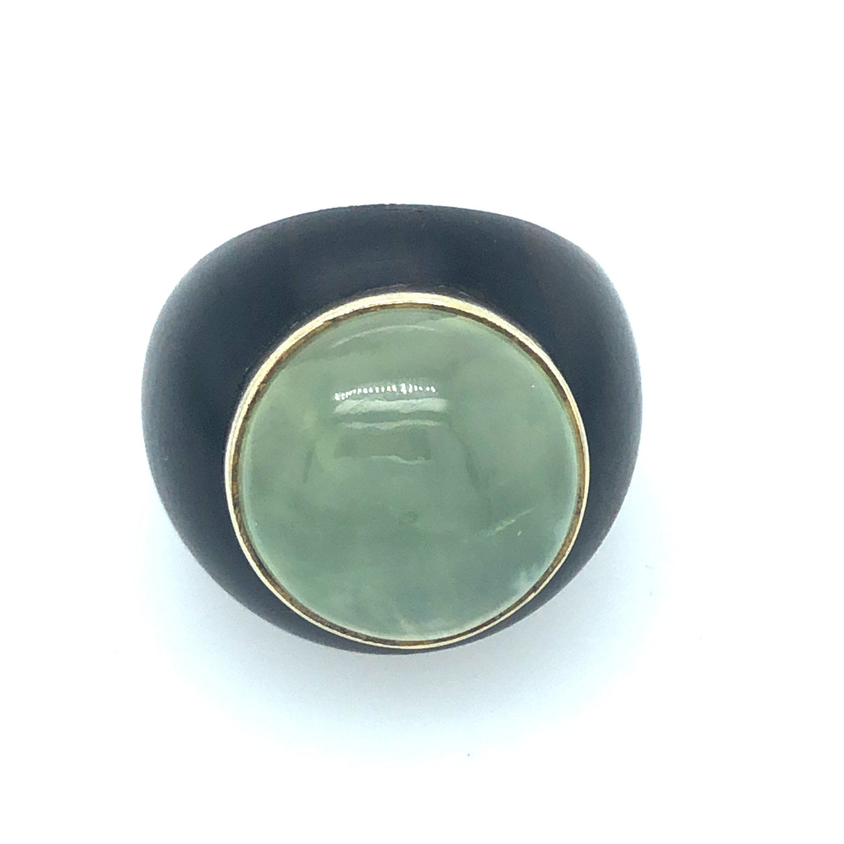 Ebony and Green Onyx Ring The Vintage Jewellery Company