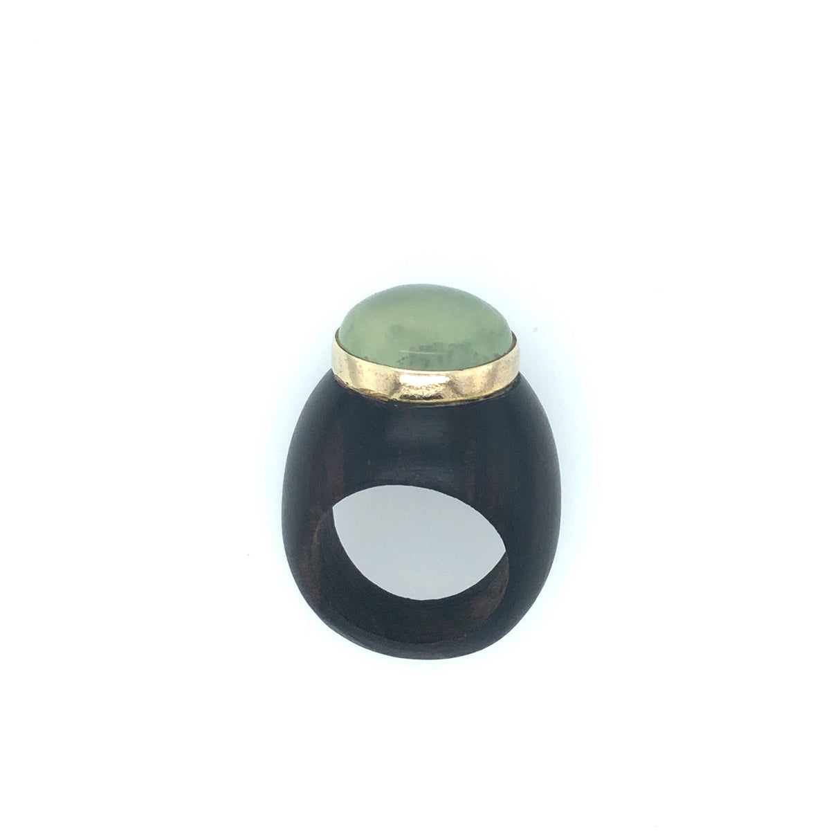Ebony and Green Onyx Ring The Vintage Jewellery Company