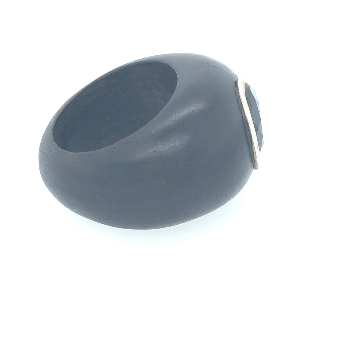 Ebony and Smoky Quartz Ring The Vintage Jewellery Company