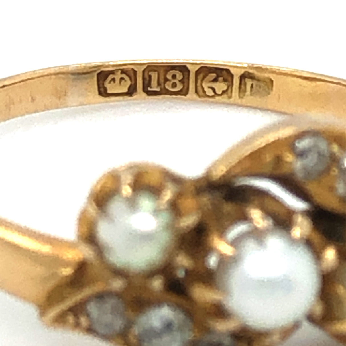 Edwardian Pearl and Diamond Ring The Vintage Jewellery Company