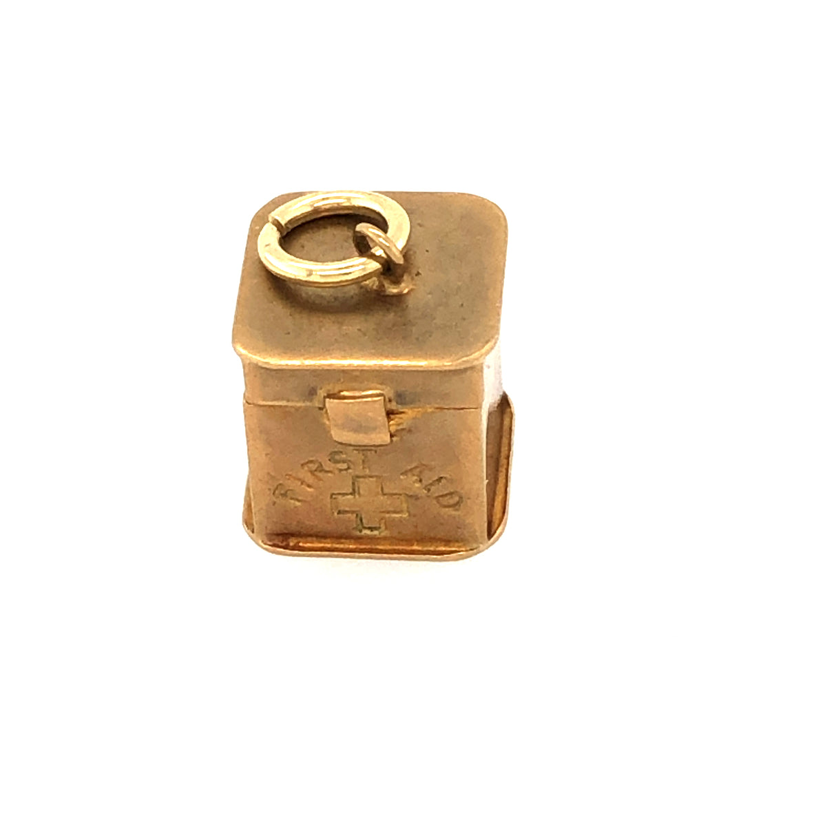 1950s First aid vintage gold charm