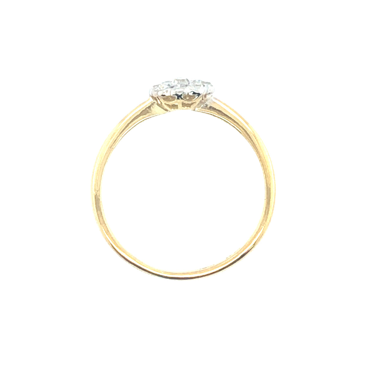 Gold, Platinum & Diamond Daisy Cluster Antique Ring The Vintage Jewellery Company