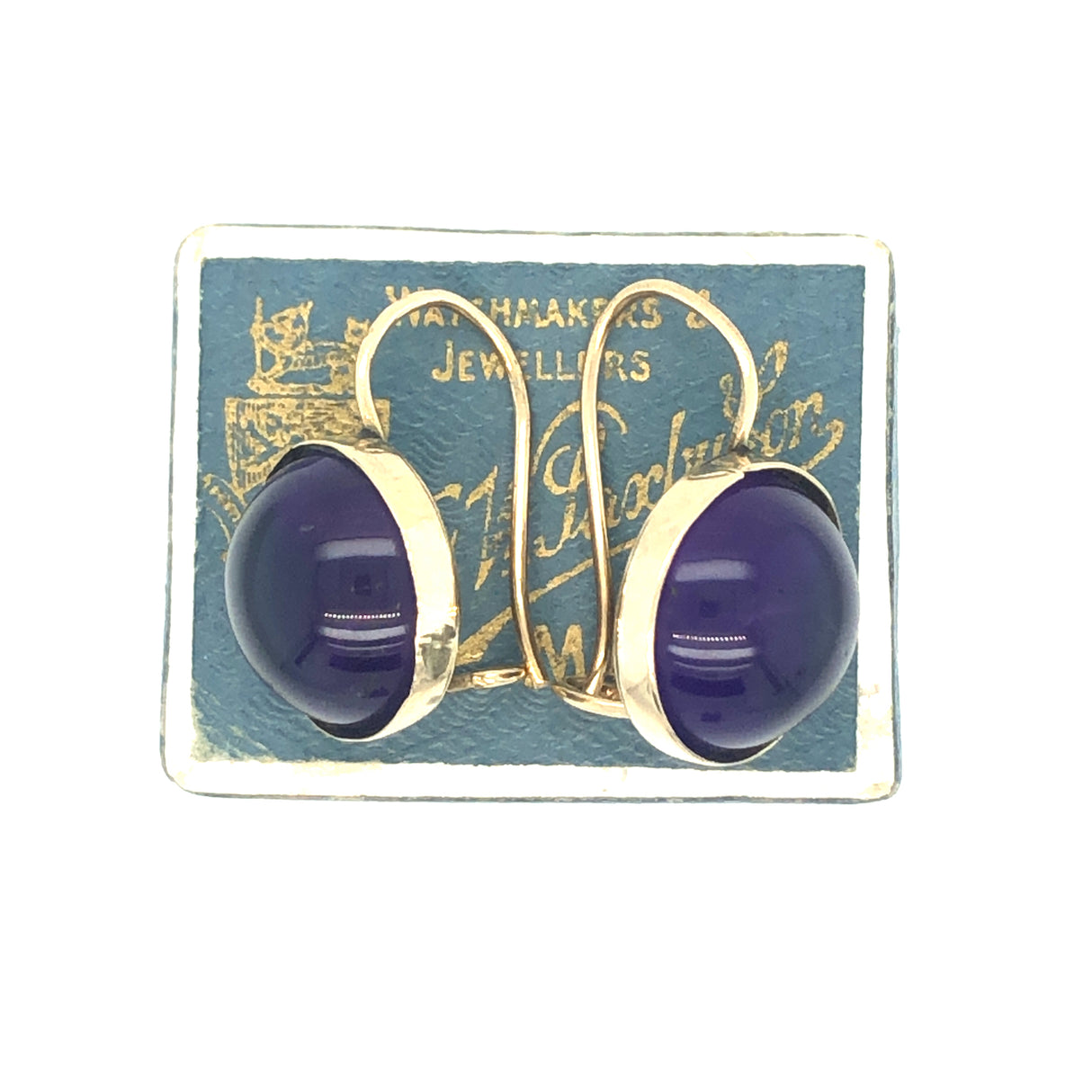 Gold & Amethyst Vintage Earrings