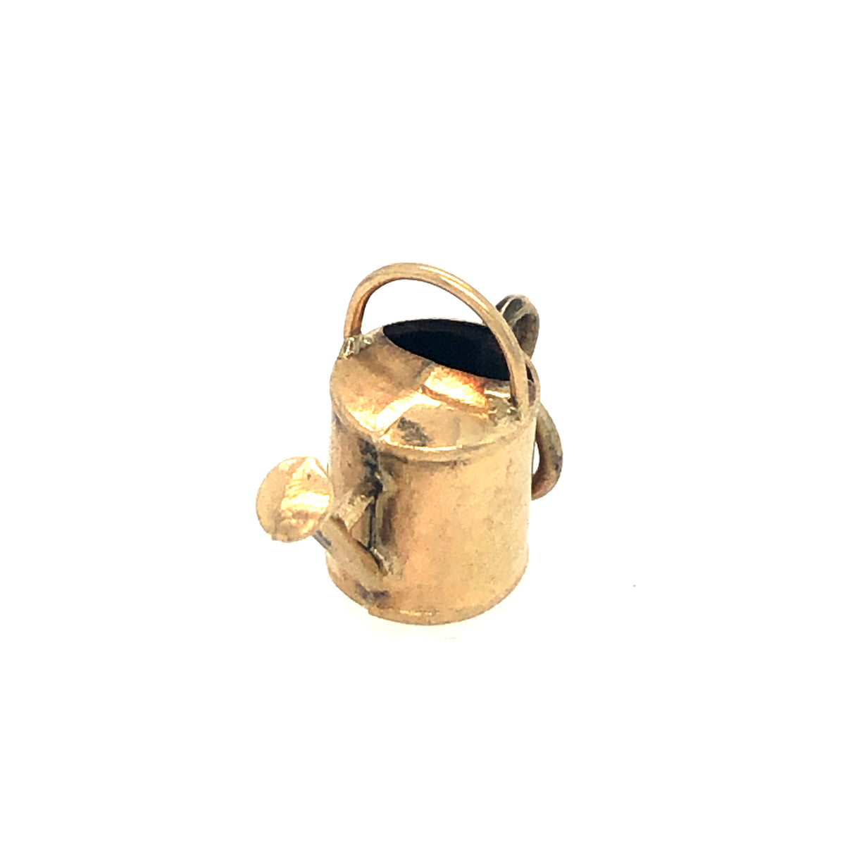 Vintage Gold Garden Watering Can Pendant Charm