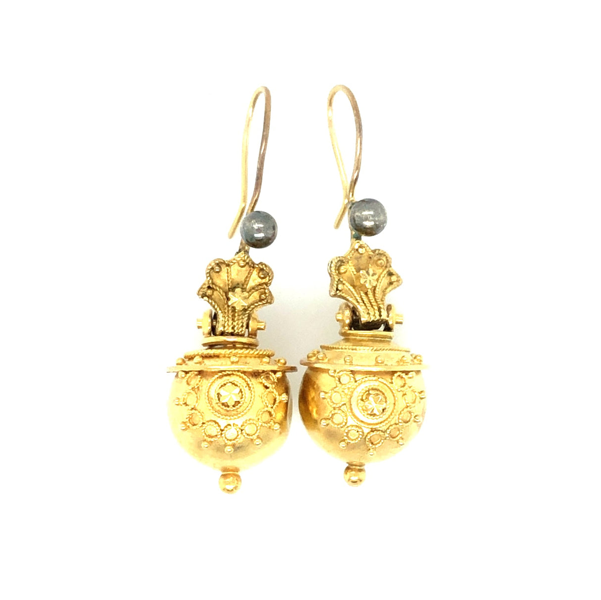 Late 19th Century Victorian Gold Drop Earrings The Vintage Jewellery Company