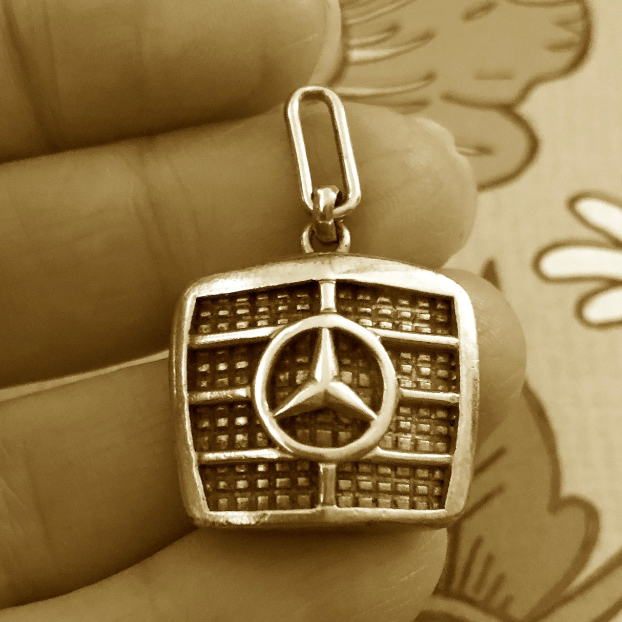 Mercedes Grille Gold Vintage Charm The Vintage Jewellery Company