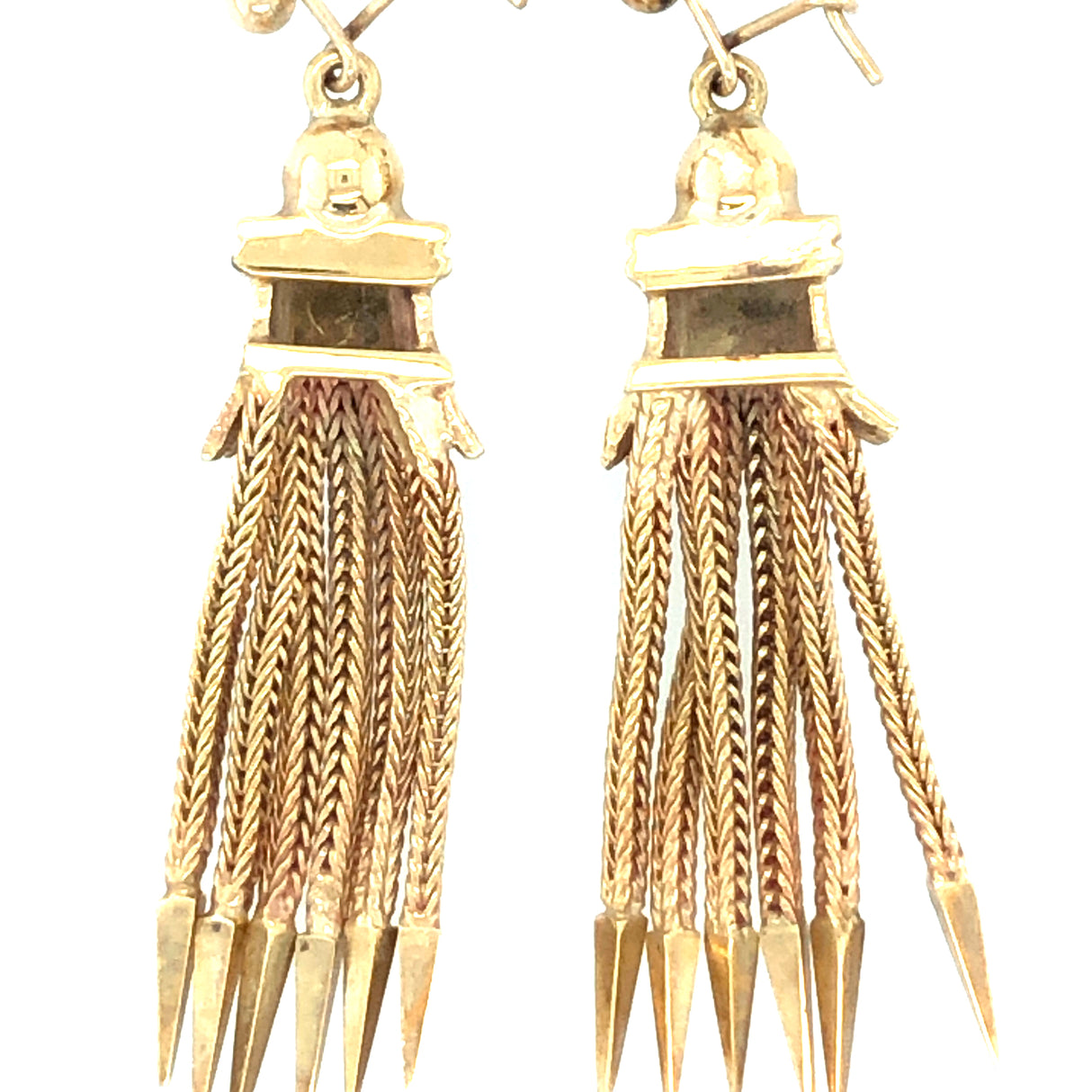 Mid-century Gold Tassel Vintage Earrings